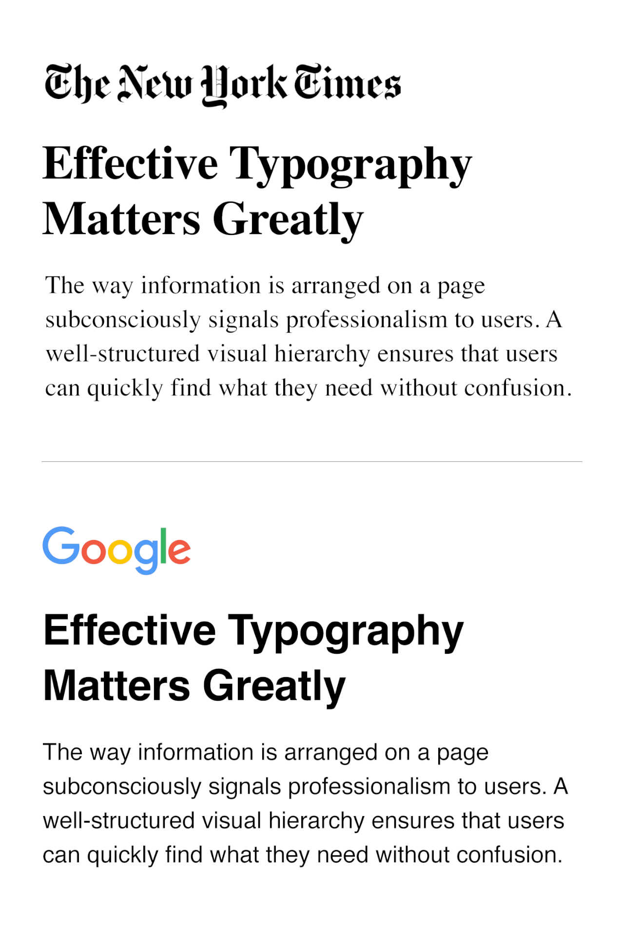 Typography and Readability