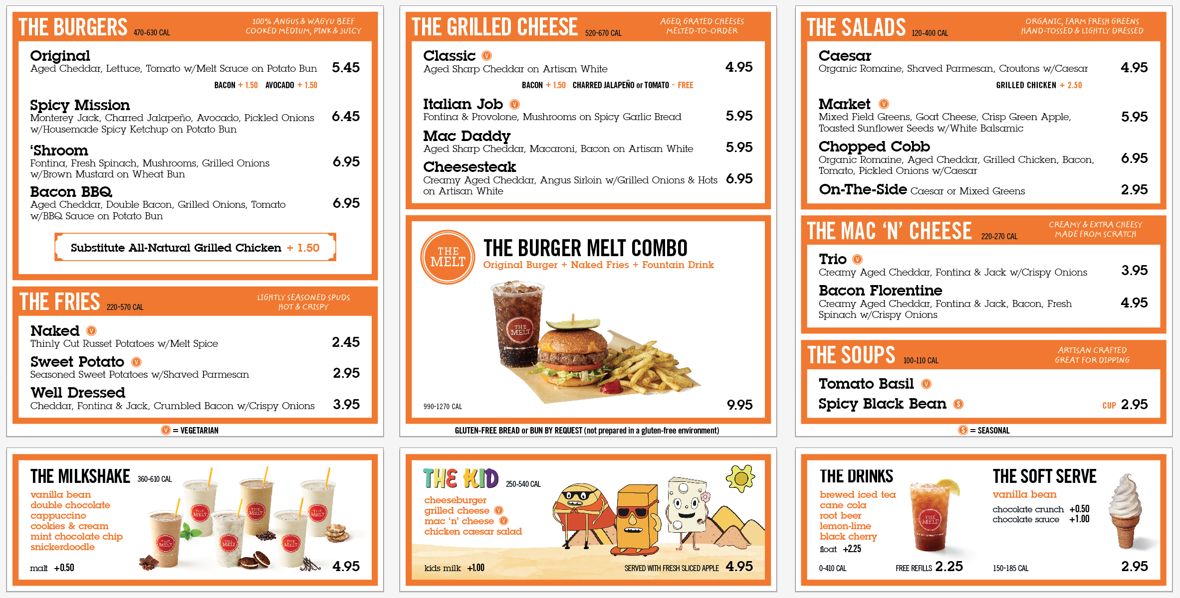 The Melt - Menu (In store)